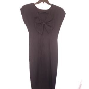 LANIE Black Dress with Bow
